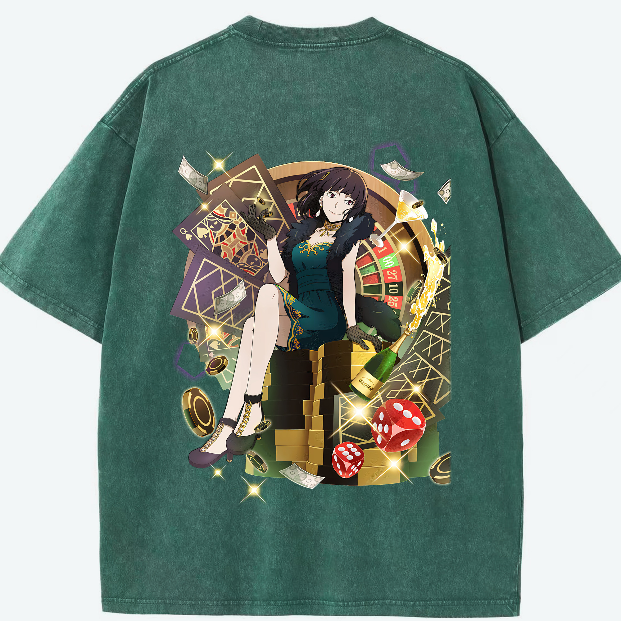 （画像用） 文豪ストレイドッグス Bungo Stray Dogs 綿100% ヴィンテージ風 半袖Tシャツ（背面プリント）